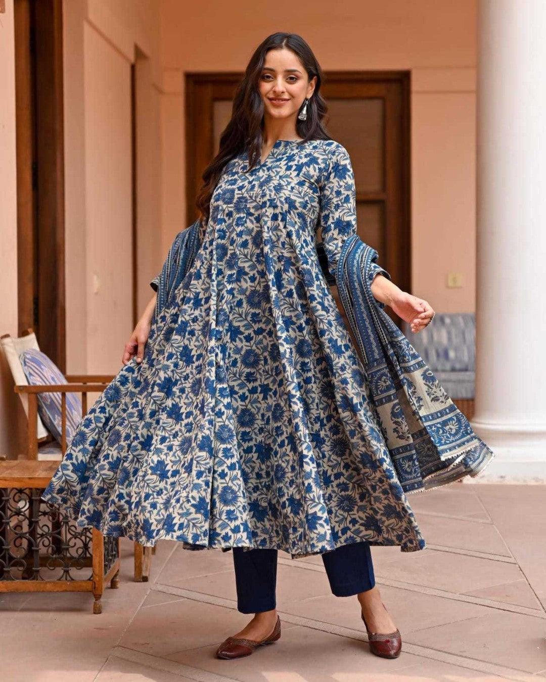 "Baraka Anarkali Kurta Set – Graceful, Trendy & Timeless"