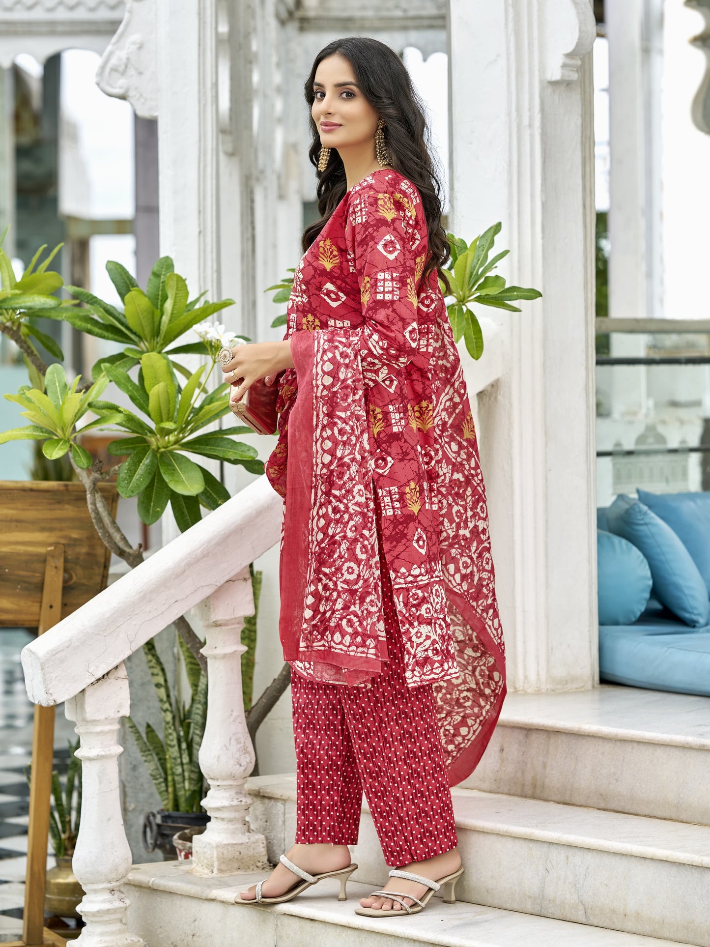 Trendy Pure Cotton Kurta Set – Vibrant Prints & Comfortable Fit - Afrah Cotton Kurta Set