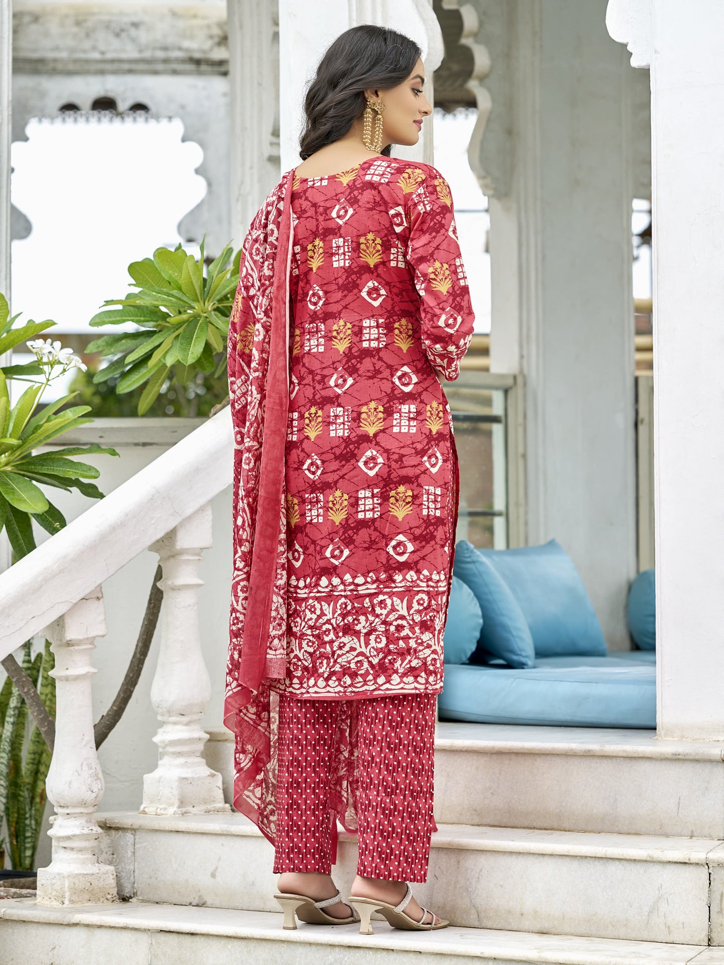 Trendy Pure Cotton Kurta Set – Vibrant Prints & Comfortable Fit - Afrah Cotton Kurta Set