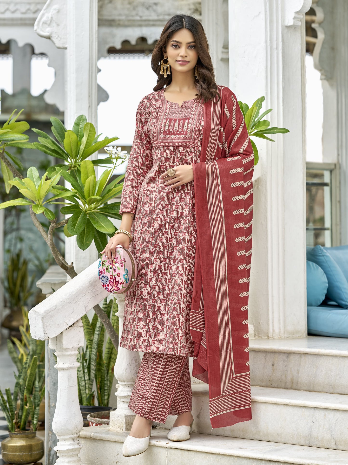 Latest Pure Cotton Kurta Set – Festive & Office Wear Combo Outfit - Aakifa Cotton Kurta Set