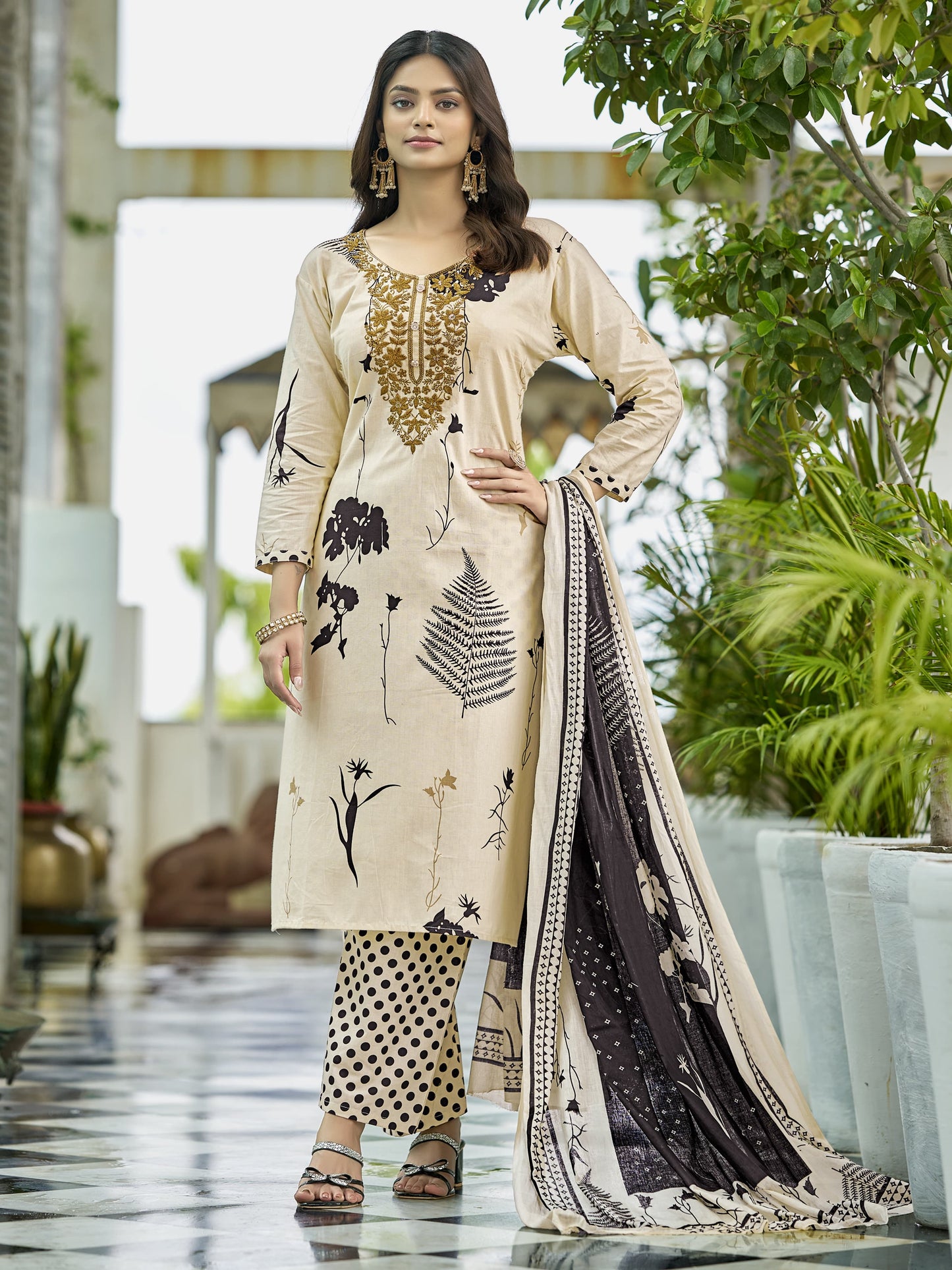 Premium Pure Cotton Kurta Set – Elegant Prints for Office & Special Occasions - Afaf Cotton Kurta Set