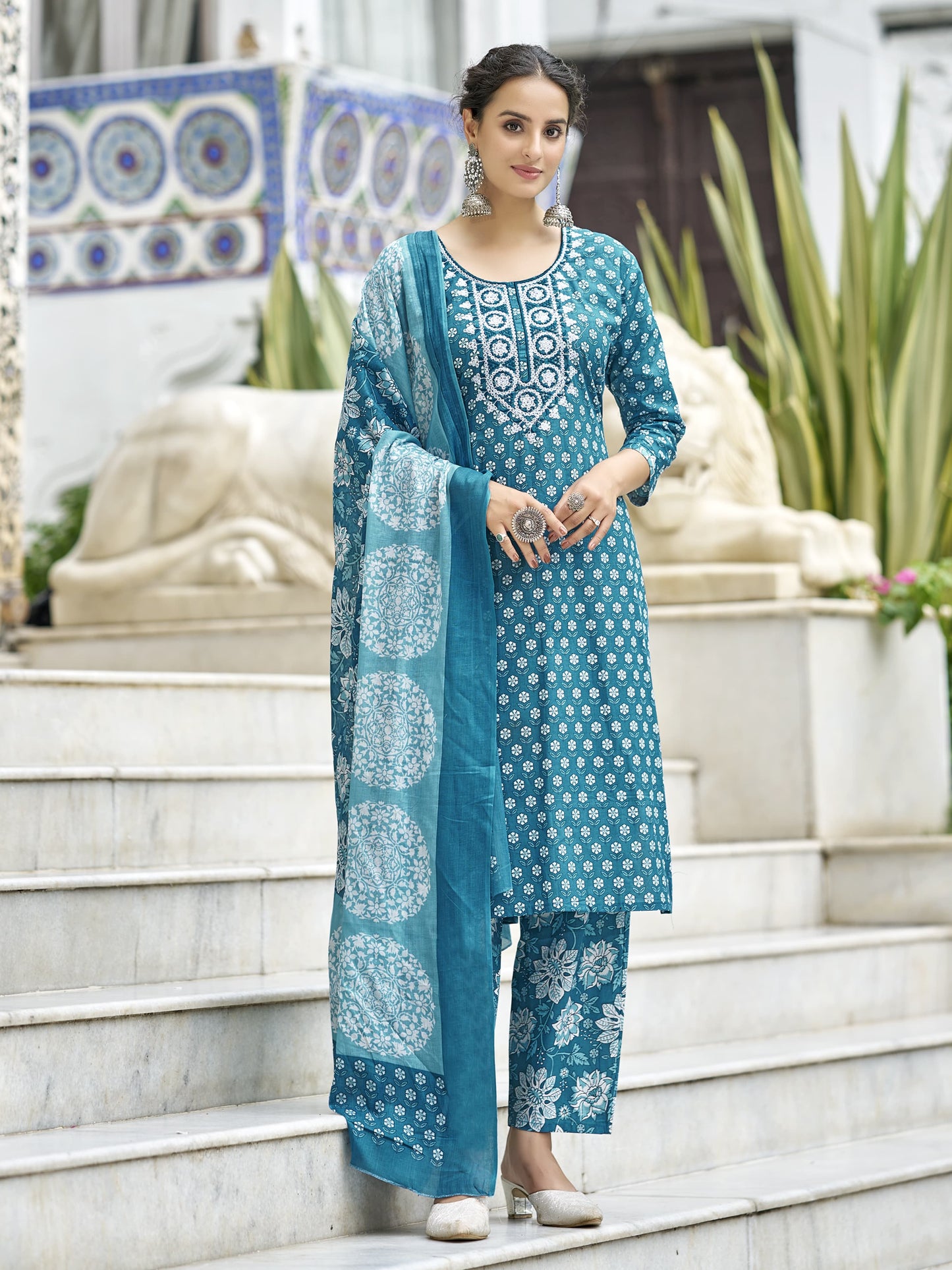 Baraka Designer 100% Pure Cotton Kurta Set - Pure Cotton Kurta Set - Firdous Trendy Kurta Set