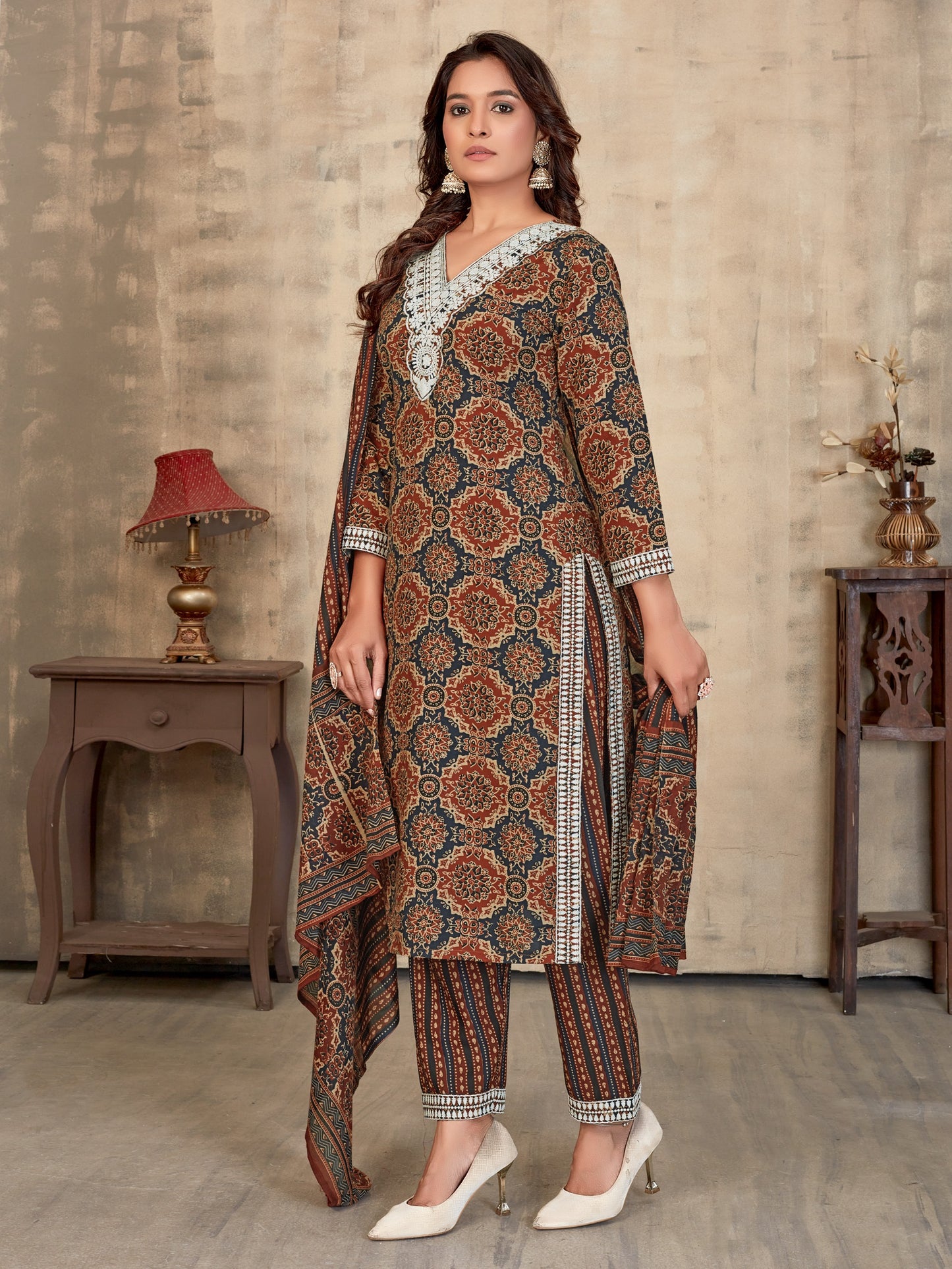 "Baraka Designer Brown Kurta Set – Aiza Kurta Set