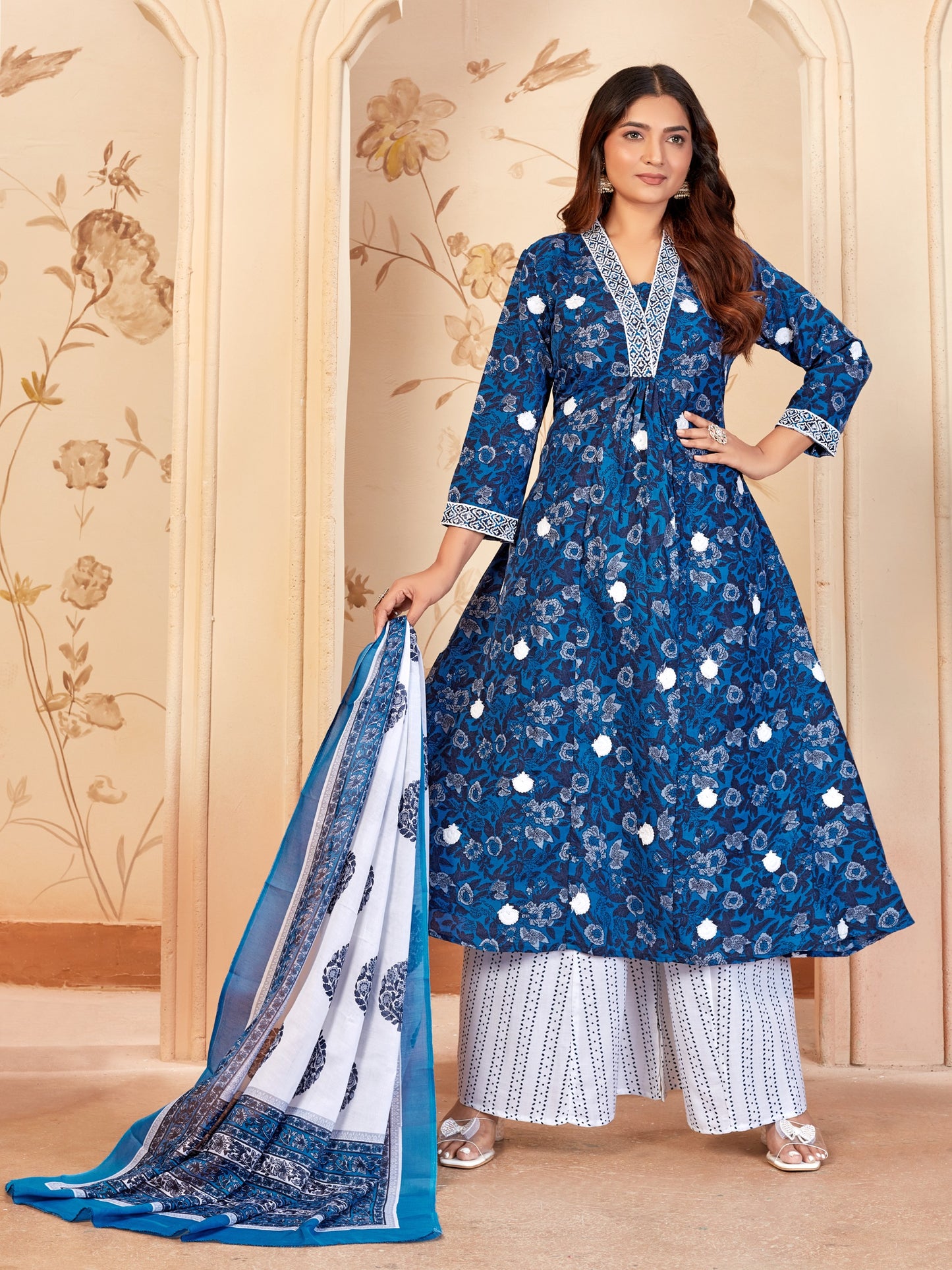 "Baraka Anarkali Kurta Set – Aliza Gown - Aliza Anarkali Kurta Set - Aliza Blure Anarkali Set
