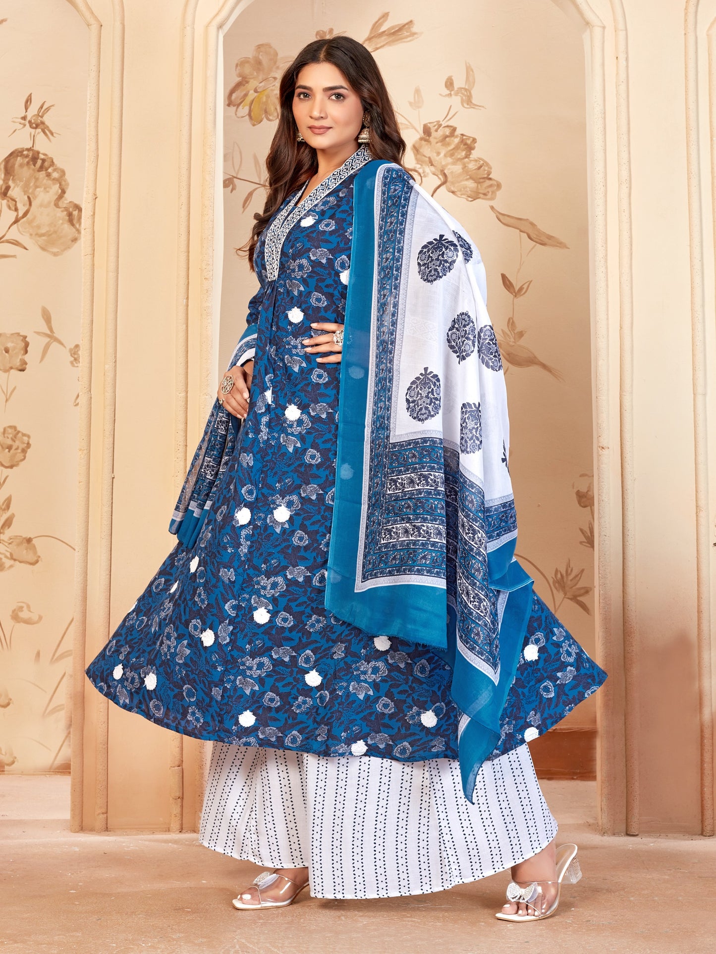 "Baraka Anarkali Kurta Set – Aliza Gown - Aliza Anarkali Kurta Set - Aliza Blure Anarkali Set