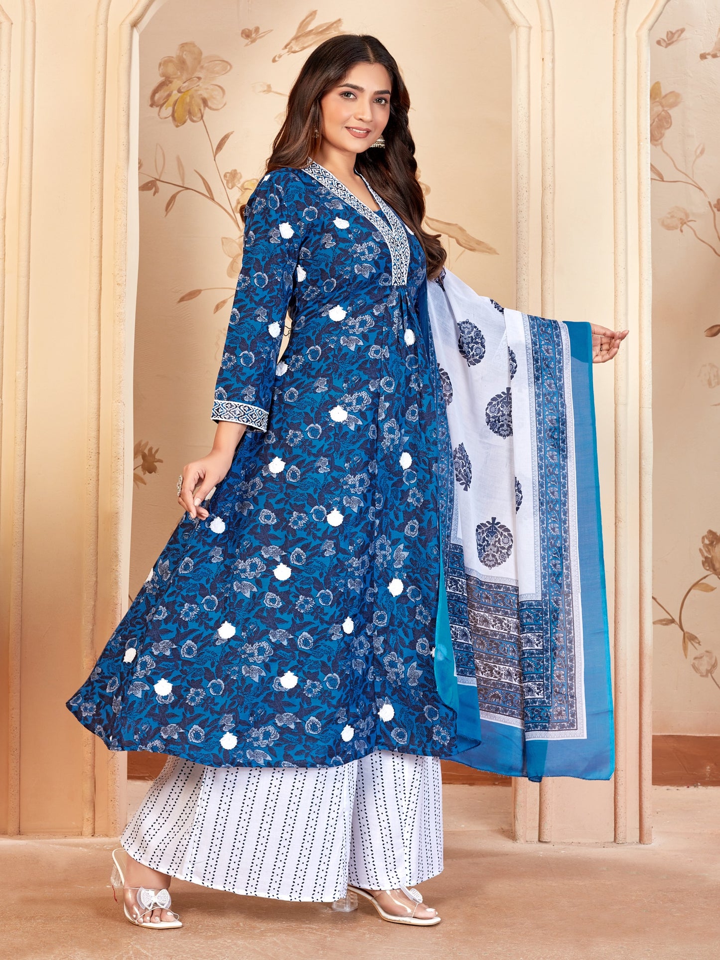 "Baraka Anarkali Kurta Set – Aliza Gown - Aliza Anarkali Kurta Set - Aliza Blure Anarkali Set