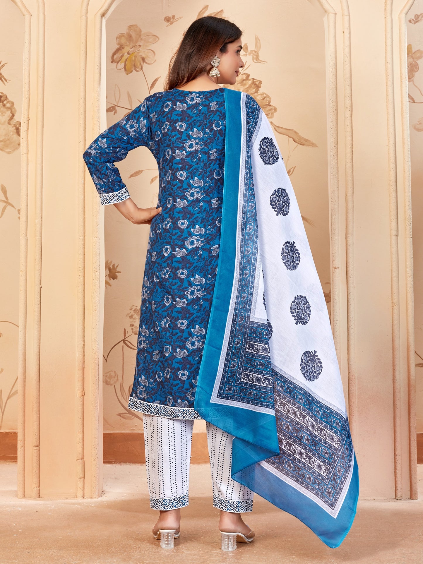 "Baraka Designer Blue Kurta Set – Aliza Kurta Set