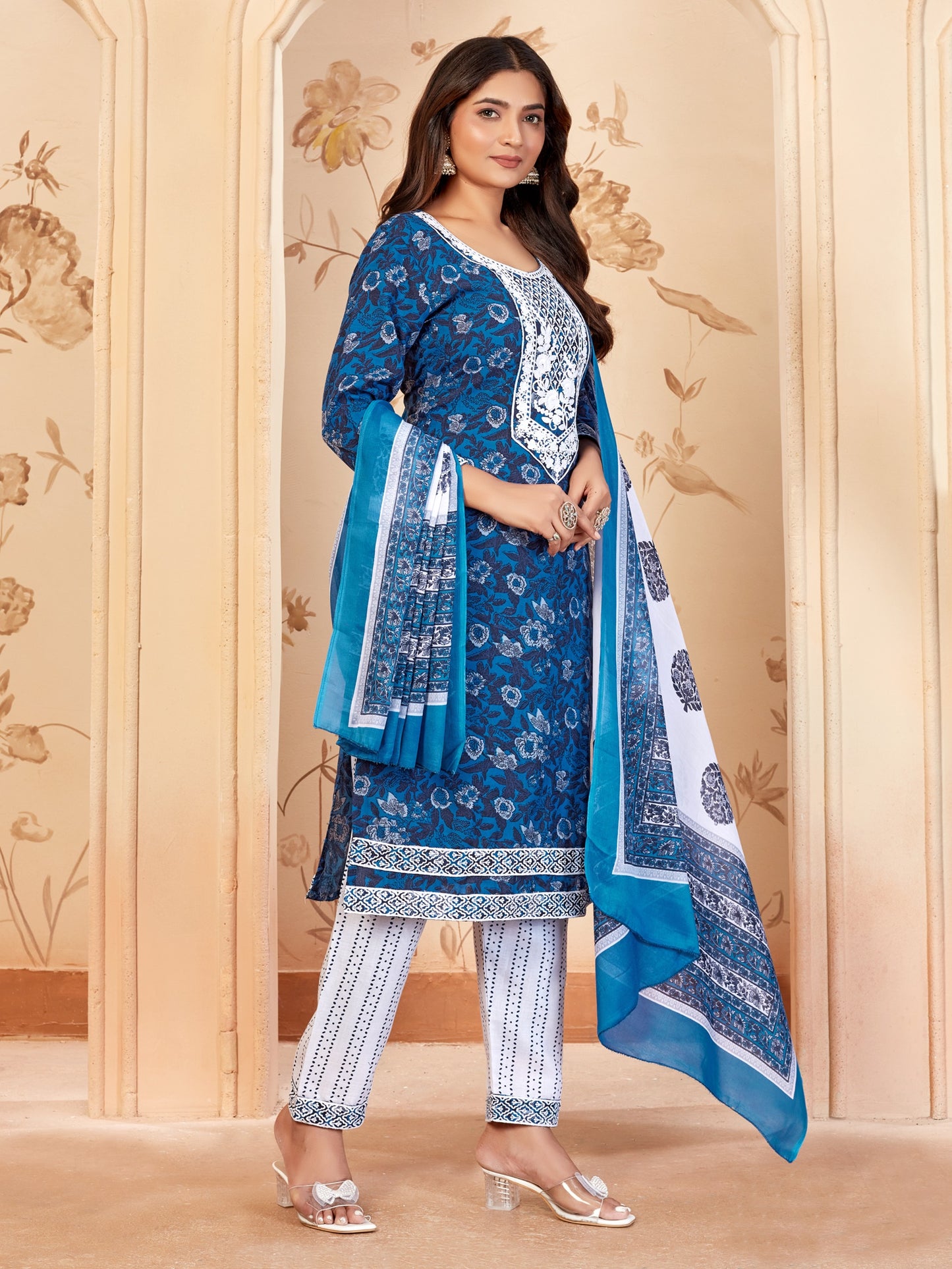 "Baraka Designer Blue Kurta Set – Aliza Kurta Set