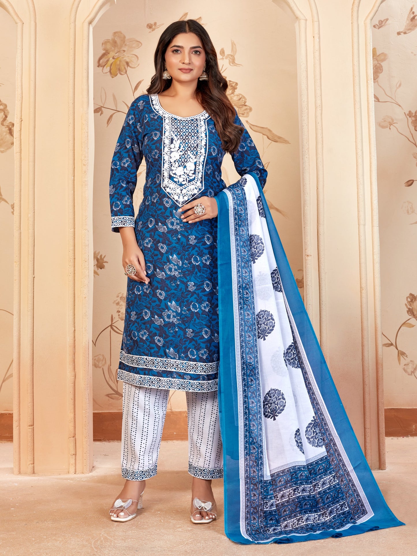 "Baraka Designer Blue Kurta Set – Aliza Kurta Set