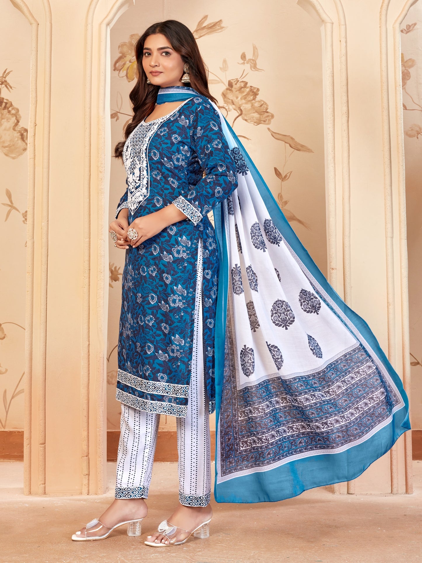 "Baraka Designer Blue Kurta Set – Aliza Kurta Set