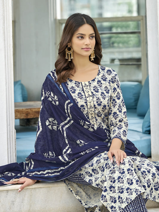 Soft Cotton Kurti Palazzo Set – Latest Fashion for 2025 - Arwa Cotton Kurta Set