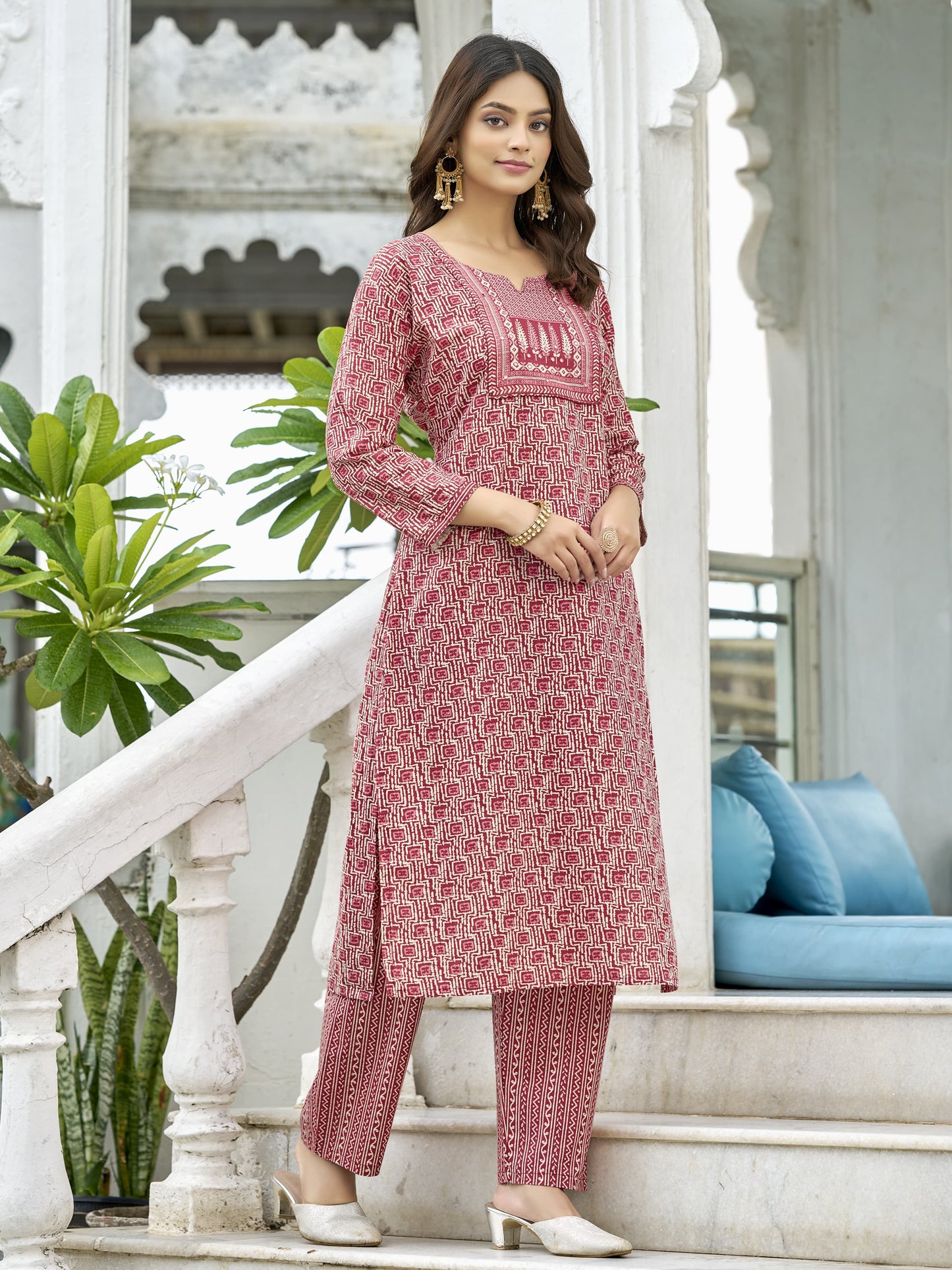 Latest Pure Cotton Kurta Set – Festive & Office Wear Combo Outfit - Aakifa Cotton Kurta Set