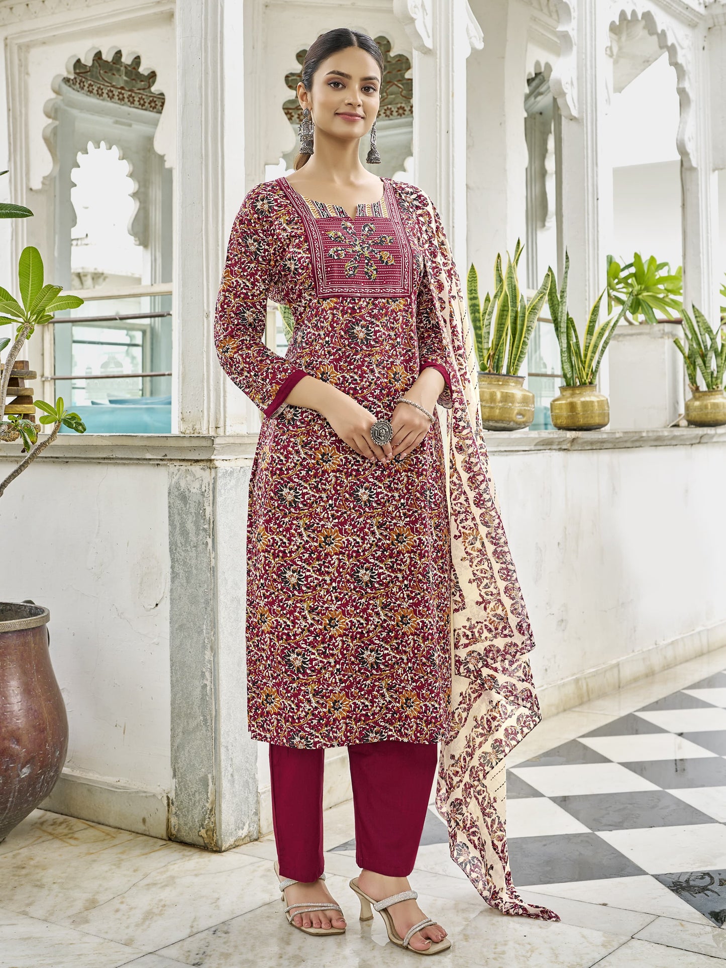 Baraka Designer 100% Pure Cotton Kurta Set - Pure Cotton Kurta Set - Aatika Trendy Kurta Set