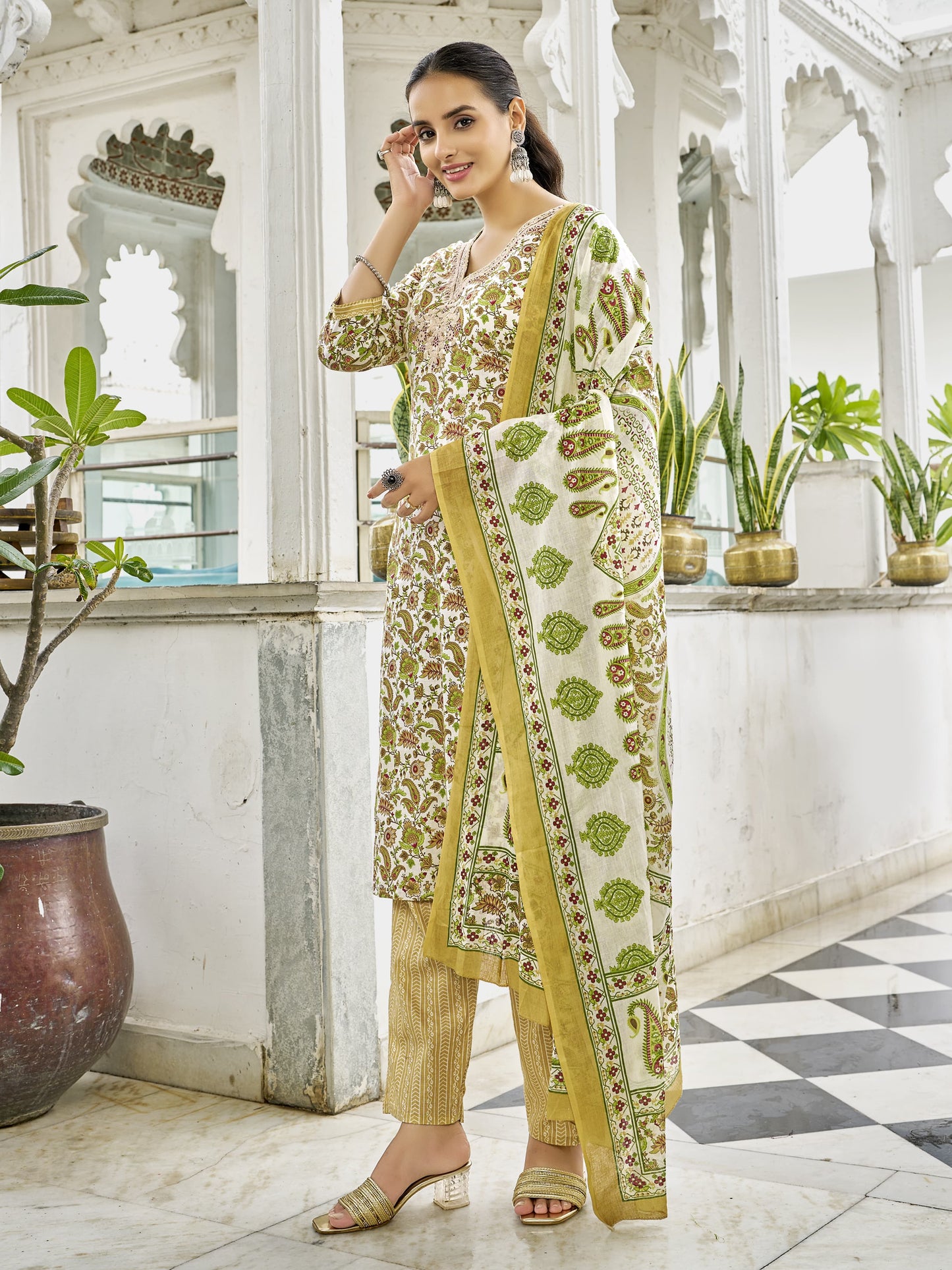 Baraka Designer 100% Pure Cotton Kurta Set - Pure Cotton Kurta Set - Amal Trendy Kurta Set