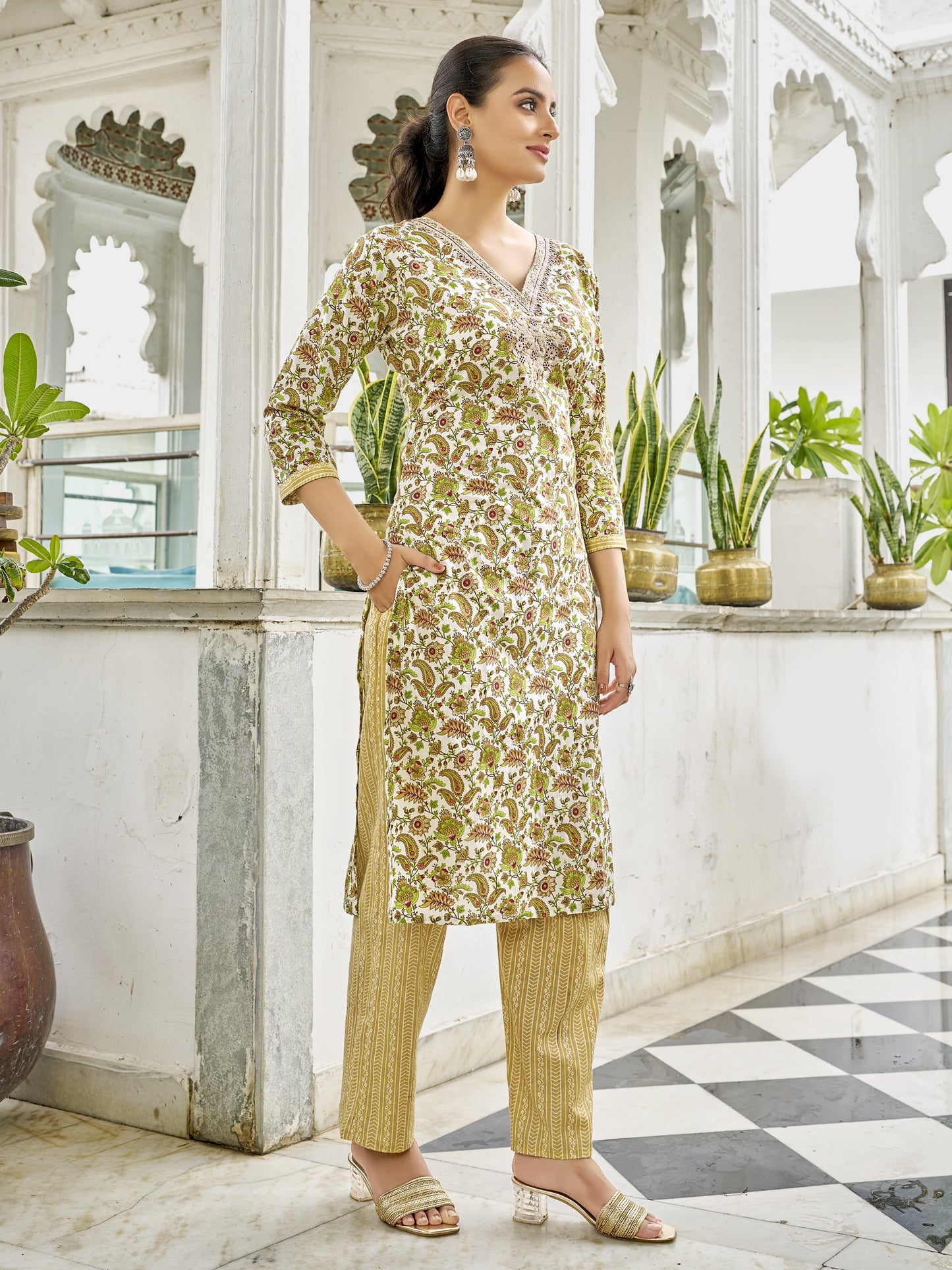 Baraka Designer 100% Pure Cotton Kurta Set - Pure Cotton Kurta Set - Amal Trendy Kurta Set