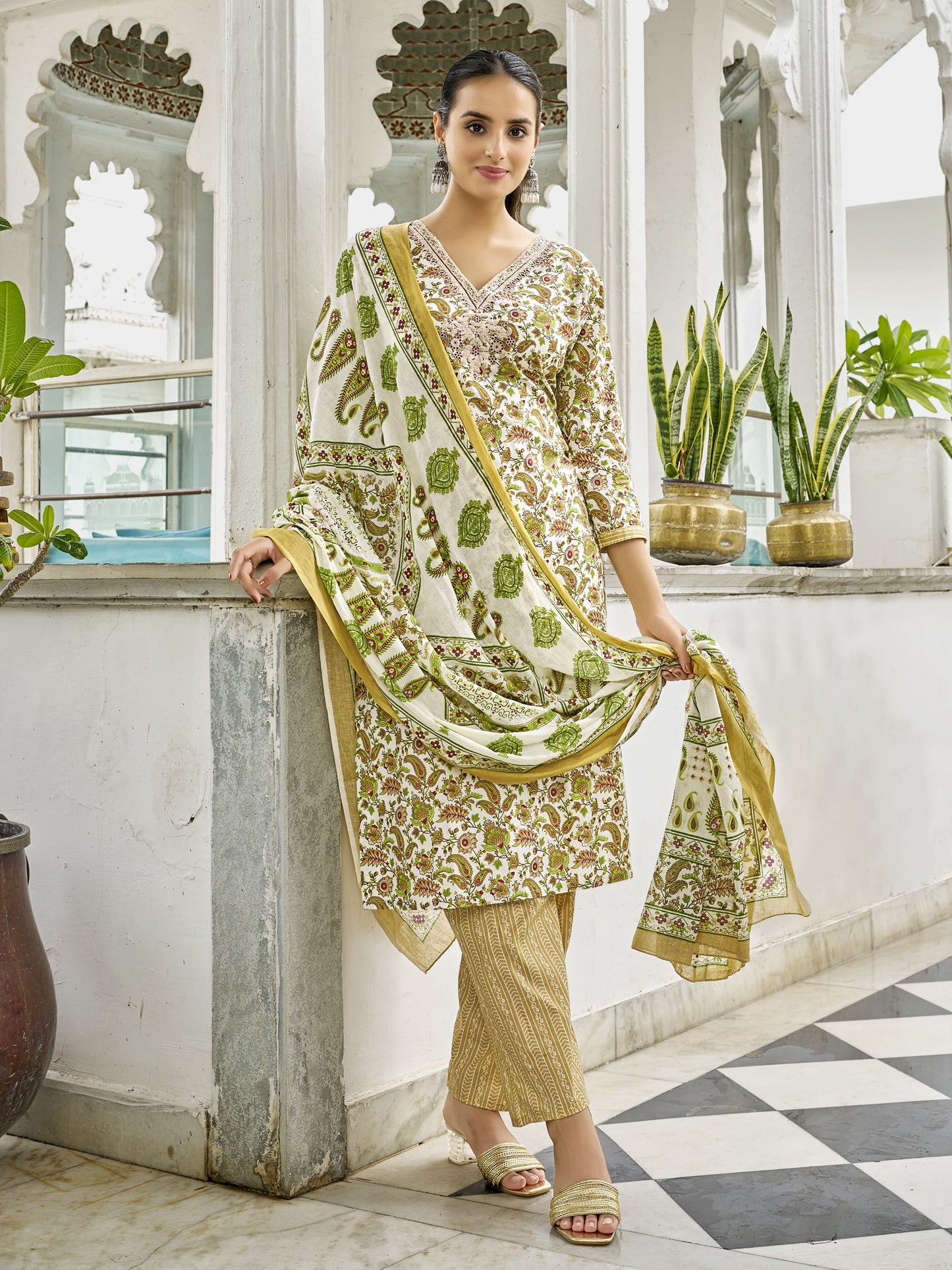 Baraka Designer 100% Pure Cotton Kurta Set - Pure Cotton Kurta Set - Amal Trendy Kurta Set