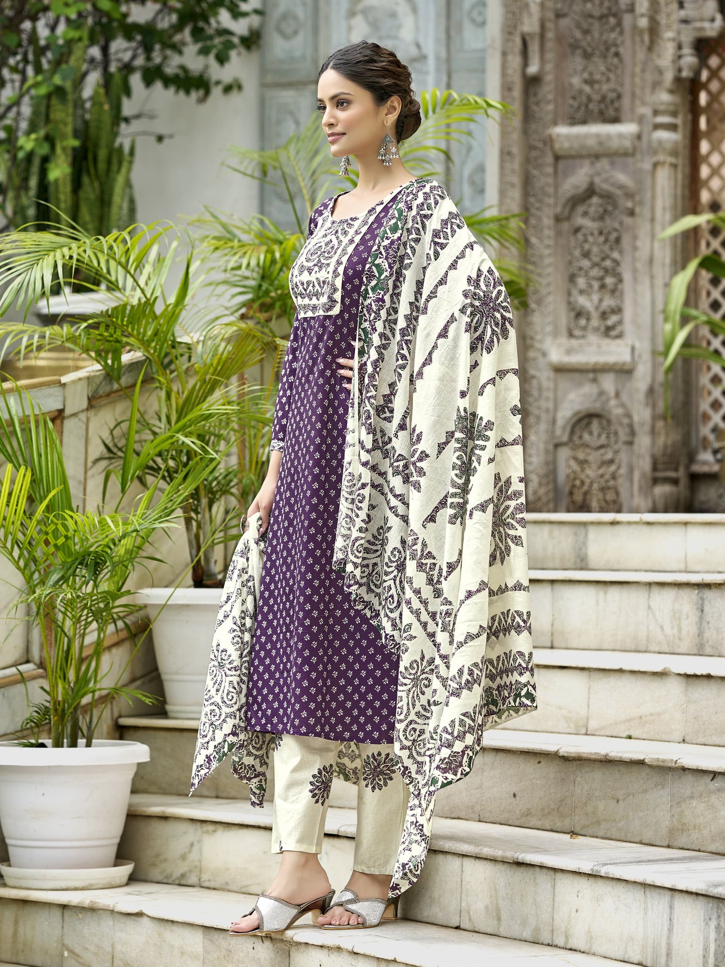 Baraka Designer 100% Pure Cotton Kurta Set - Pure Cotton Kurta Set - Amani Trendy Kurta Set