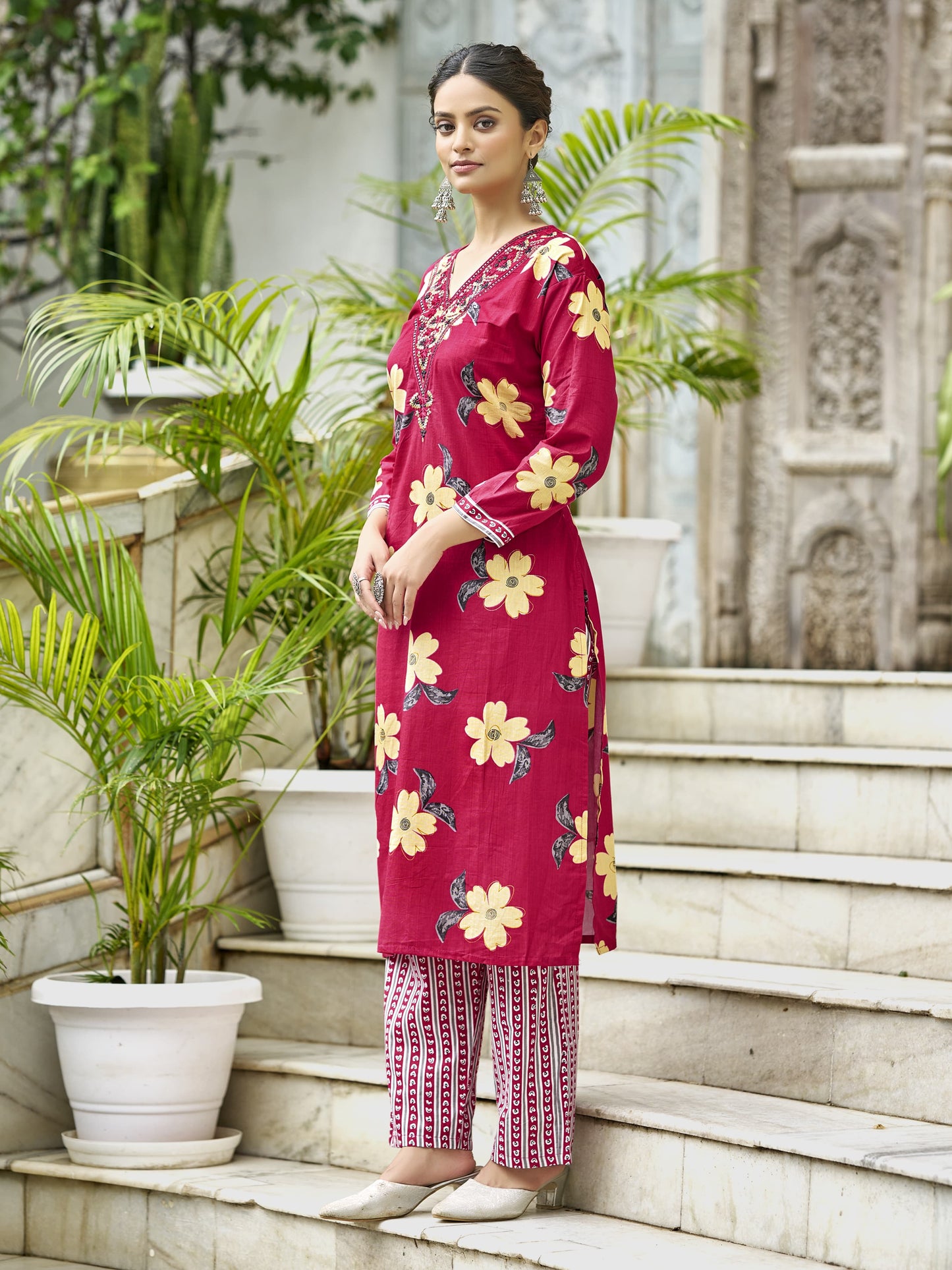 Baraka Designer 100% Pure Cotton Kurta Set - Pure Cotton Kurta Set - Asiyah Trendy Kurta Set