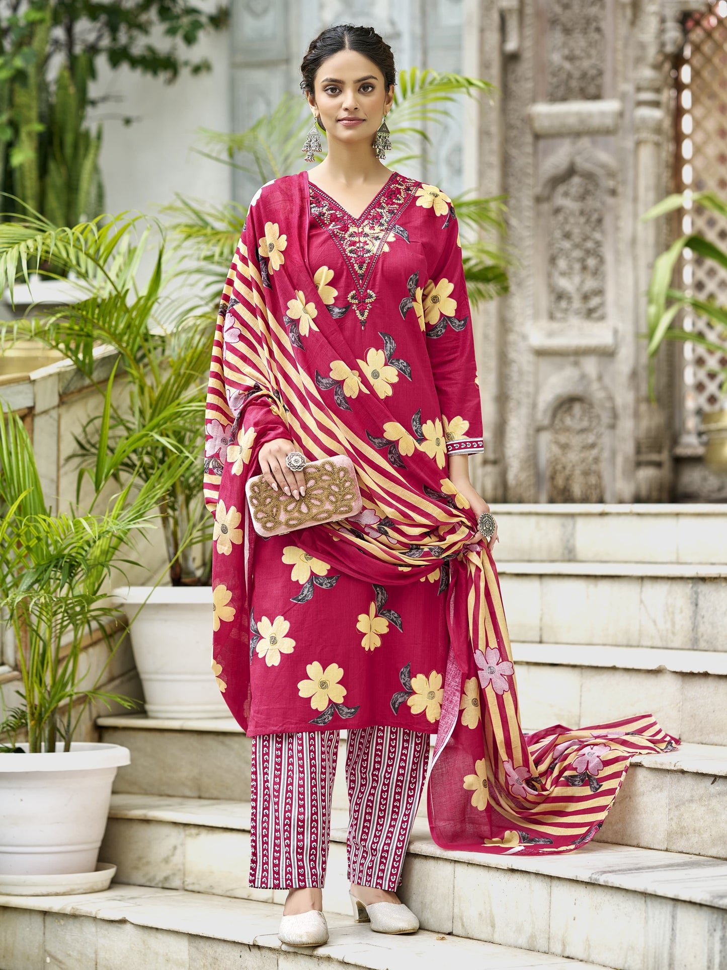 Baraka Designer 100% Pure Cotton Kurta Set - Pure Cotton Kurta Set - Asiyah Trendy Kurta Set