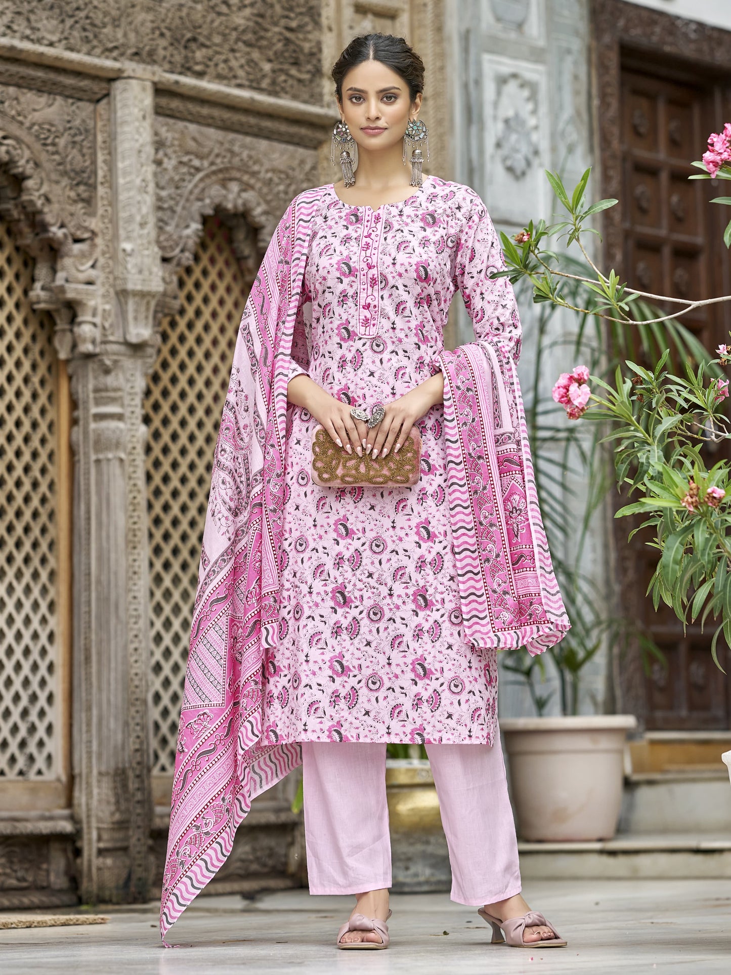 Baraka Designer 100% Pure Cotton Kurta Set - Pure Cotton Kurta Set - Ayah Trendy Kurta Set