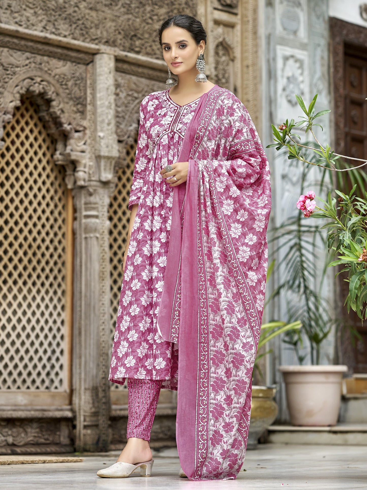 Baraka Designer 100% Pure Cotton Kurta Set - Pure Cotton Kurta Set - Falak Trendy Kurta Set