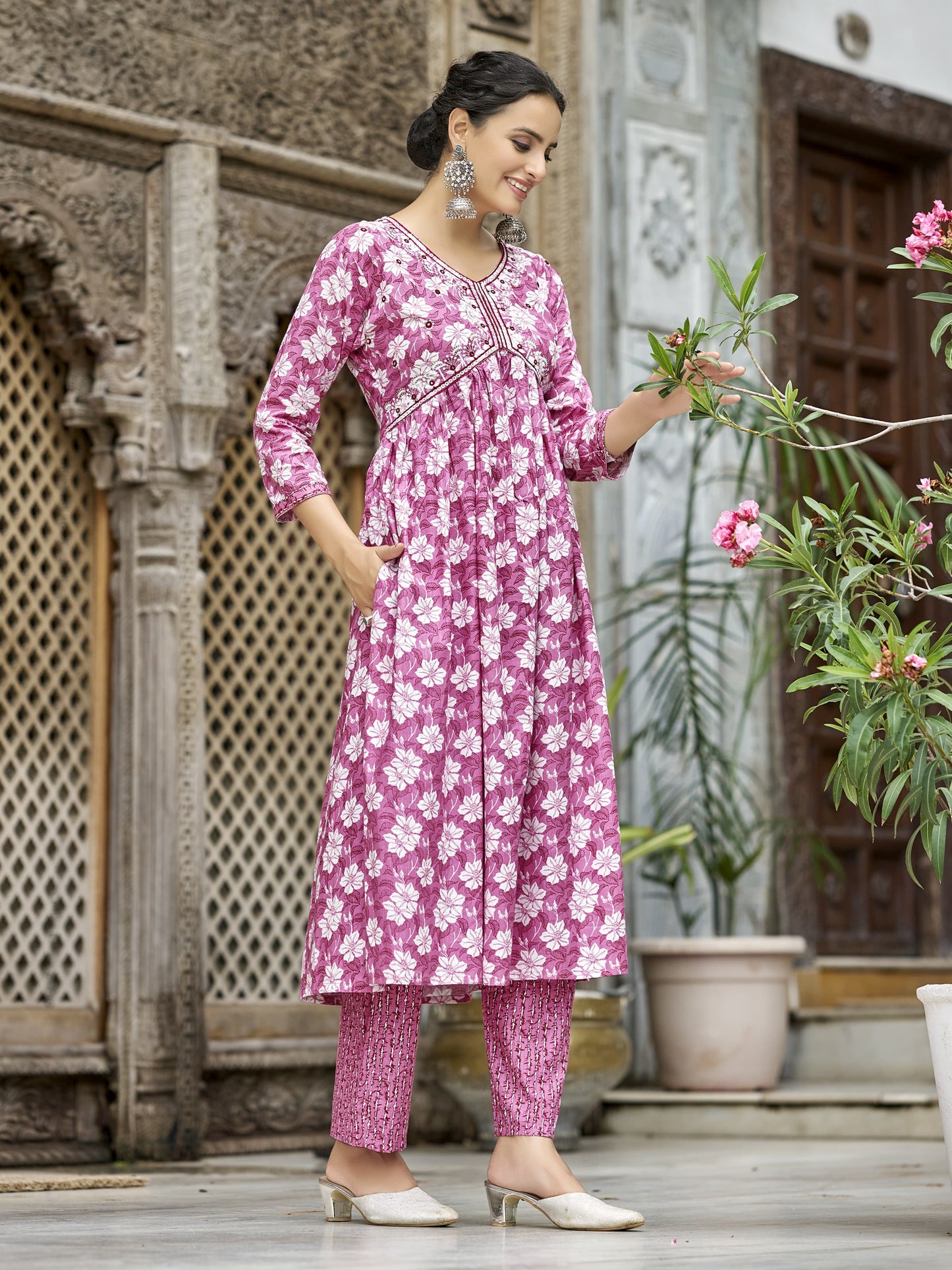 Baraka Designer 100% Pure Cotton Kurta Set - Pure Cotton Kurta Set - Falak Trendy Kurta Set