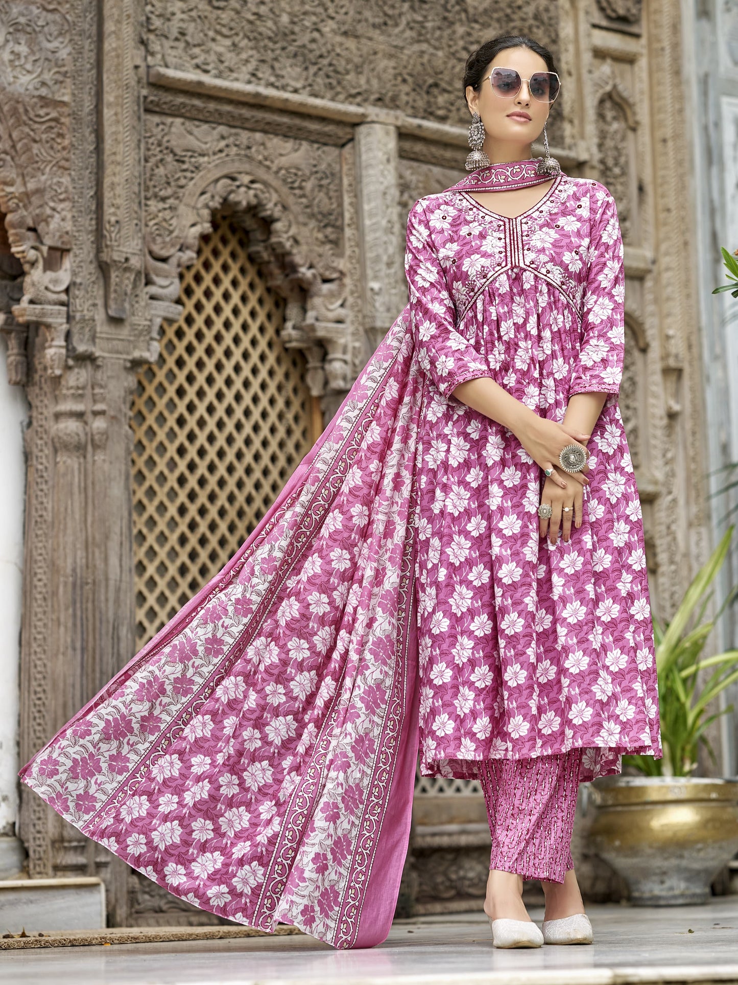 Baraka Designer 100% Pure Cotton Kurta Set - Pure Cotton Kurta Set - Falak Trendy Kurta Set