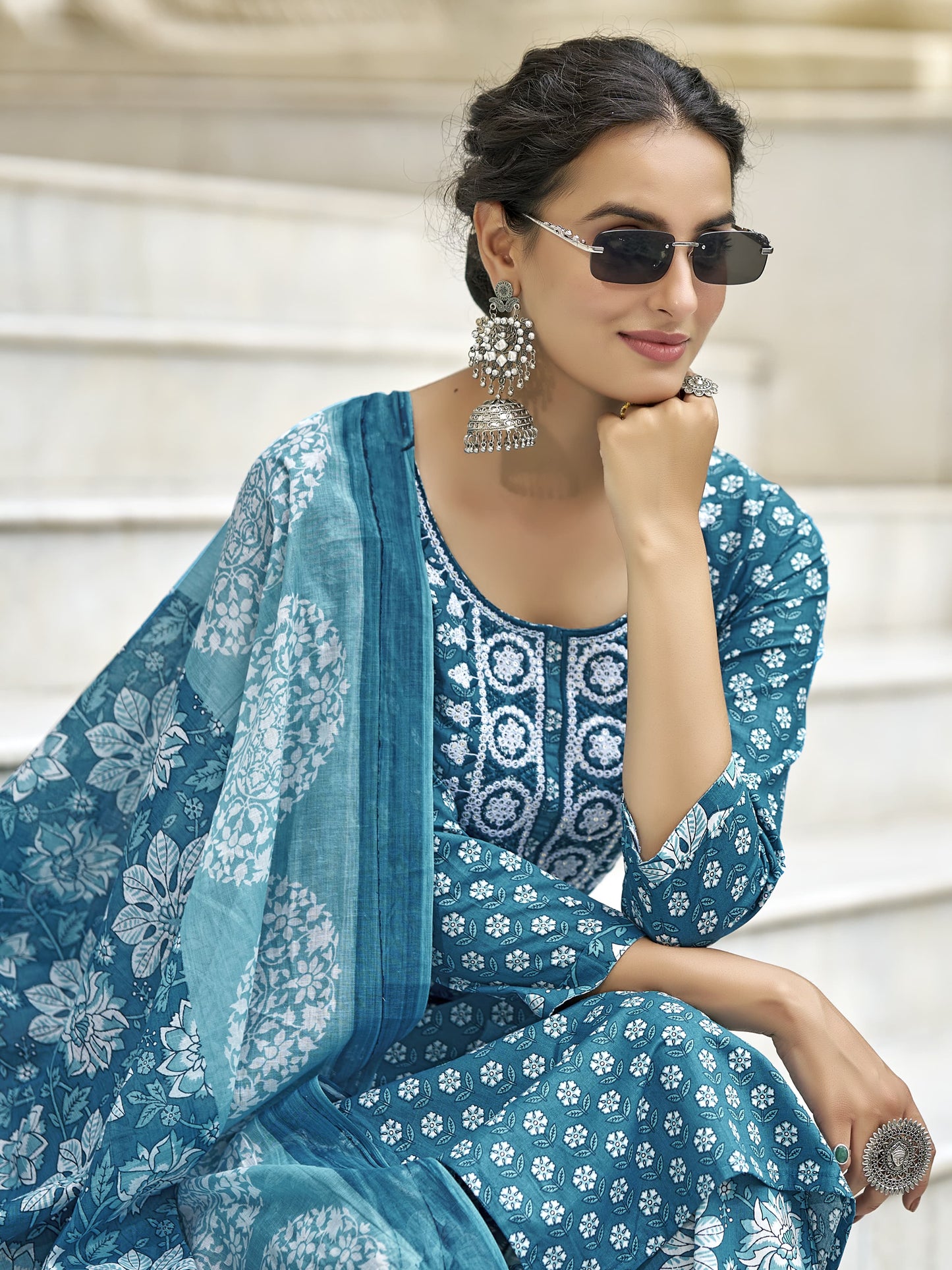 Baraka Designer 100% Pure Cotton Kurta Set - Pure Cotton Kurta Set - Firdous Trendy Kurta Set