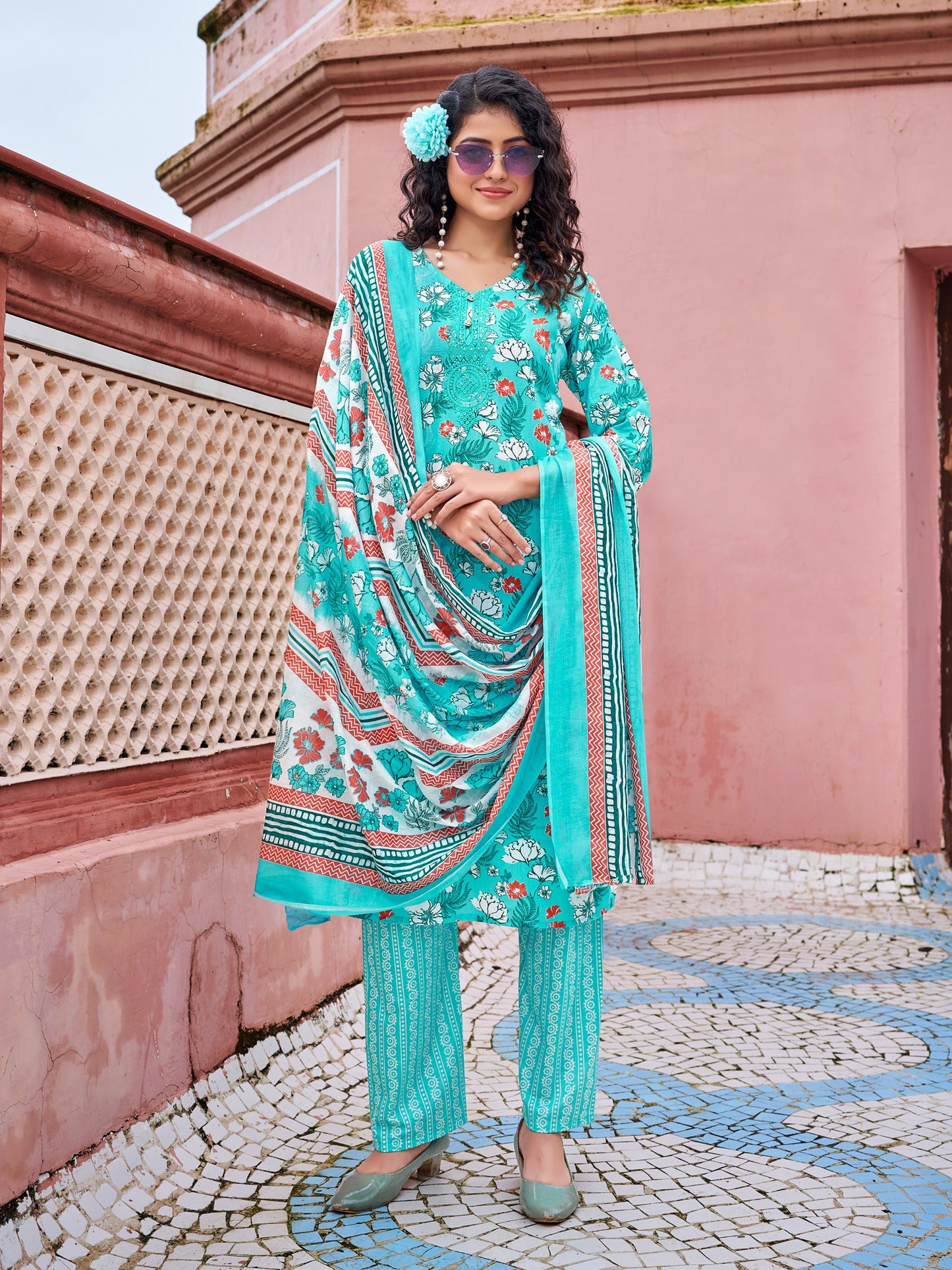 Latest Ethnic Wear Kurti Set – 100% Cotton Comfort for All-Day Wear - Urwa Cotton Kurta Set
